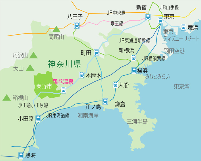 鶴巻温泉病院 周辺地図
